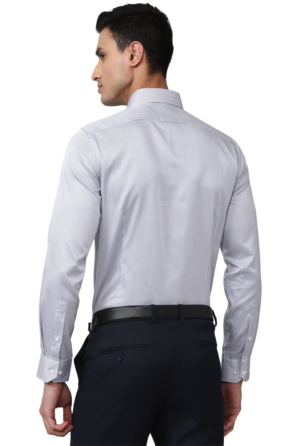 Van Heusen Men's Slim Fit Shirt (VHSFBSLBQ11445_Grey