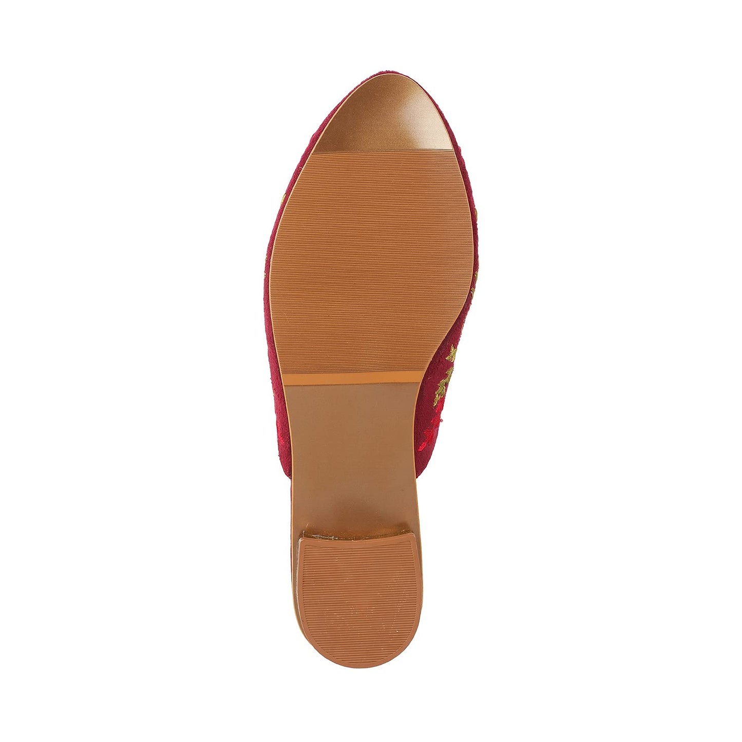 Metro Womens Beaded Maron Slip Ons (Size (3 UK (36 EU)) Maroon - SaumyasStore