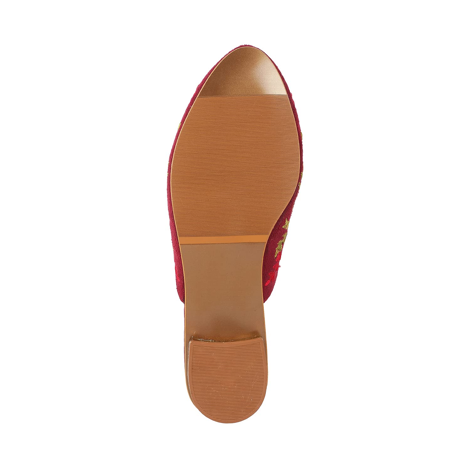 Metro Womens Beaded Maron Slip Ons (Size (3 UK (36 EU)) Maroon - SaumyasStore