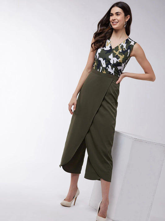 PANNKH Camouflage Bottom Wrap Jumpsuit