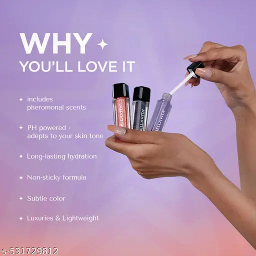 Bella Vita Mini Lip Gloss Set of 3| Color Changing Based on pH | 2ml each