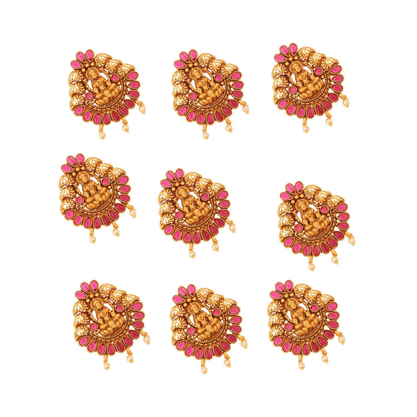 VOYLLA Southern Bridals Jewellery Set for Women (Golden) (8907617985404)