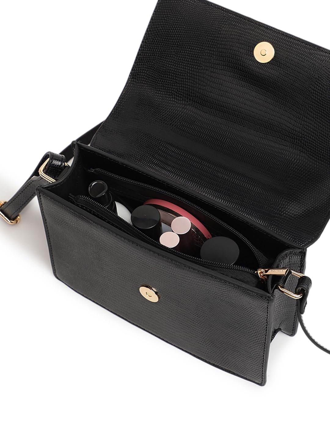 Fastrack Textured Sling Bag for Women, Girls and Ladies | Slings for Casual Carry | Made of Premium Faux Leather