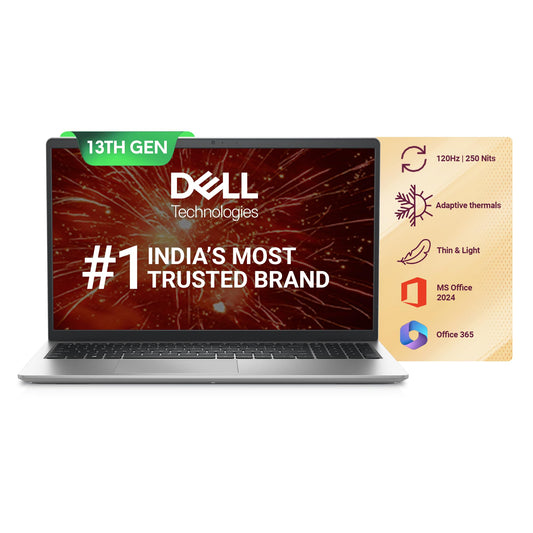 Dell Inspiron 3530 Thin & Light Laptop, 13th Gen Intel Core i5-1334U Processor, 8GB, 512GB SSD, 15.6" (39.62cm) FHD Display, Backlit Keyboard, Windows 11 + MSO'24 & 15 Month McAfee, Silver,1.62kg