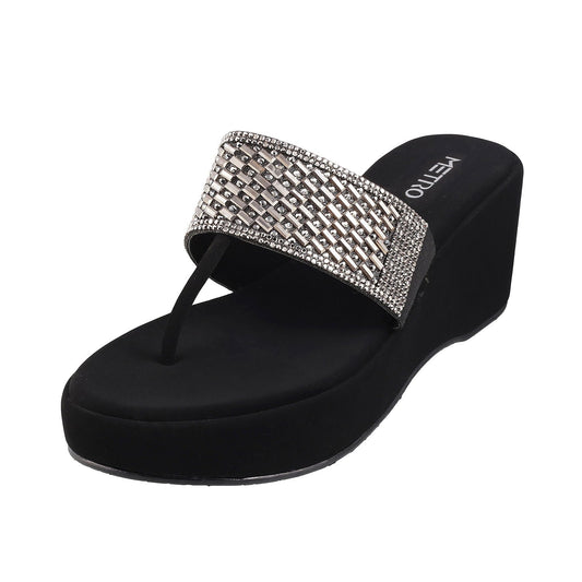 Metro Women Black Synthetic Sandals ( Size Euro38/Uk5 ) ( 54-3328-11-38-Black )