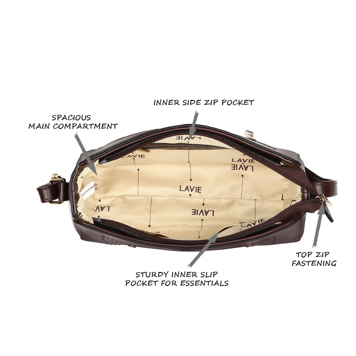 Lavie Unisex-Adult Sling Bag (Brown)