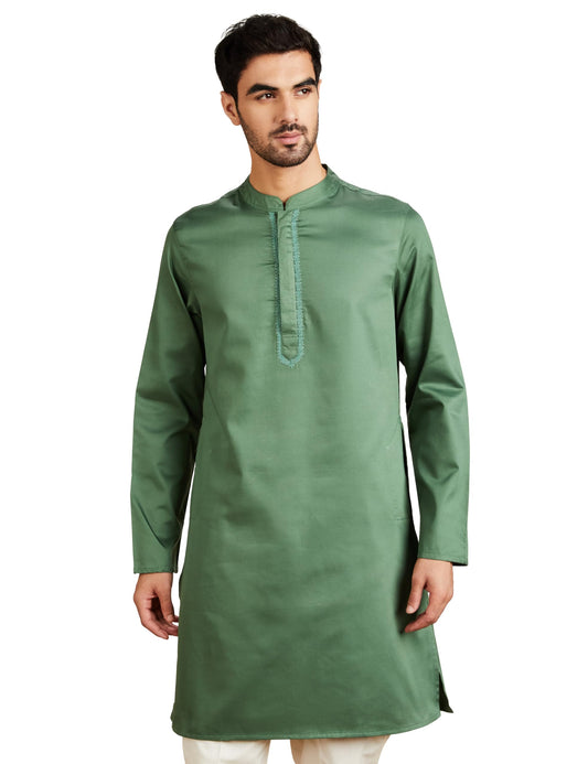 Amazon Brand - Symbol Casual Men's Kurta (SYMETHLKUR-6_Capu Olive_4XL)