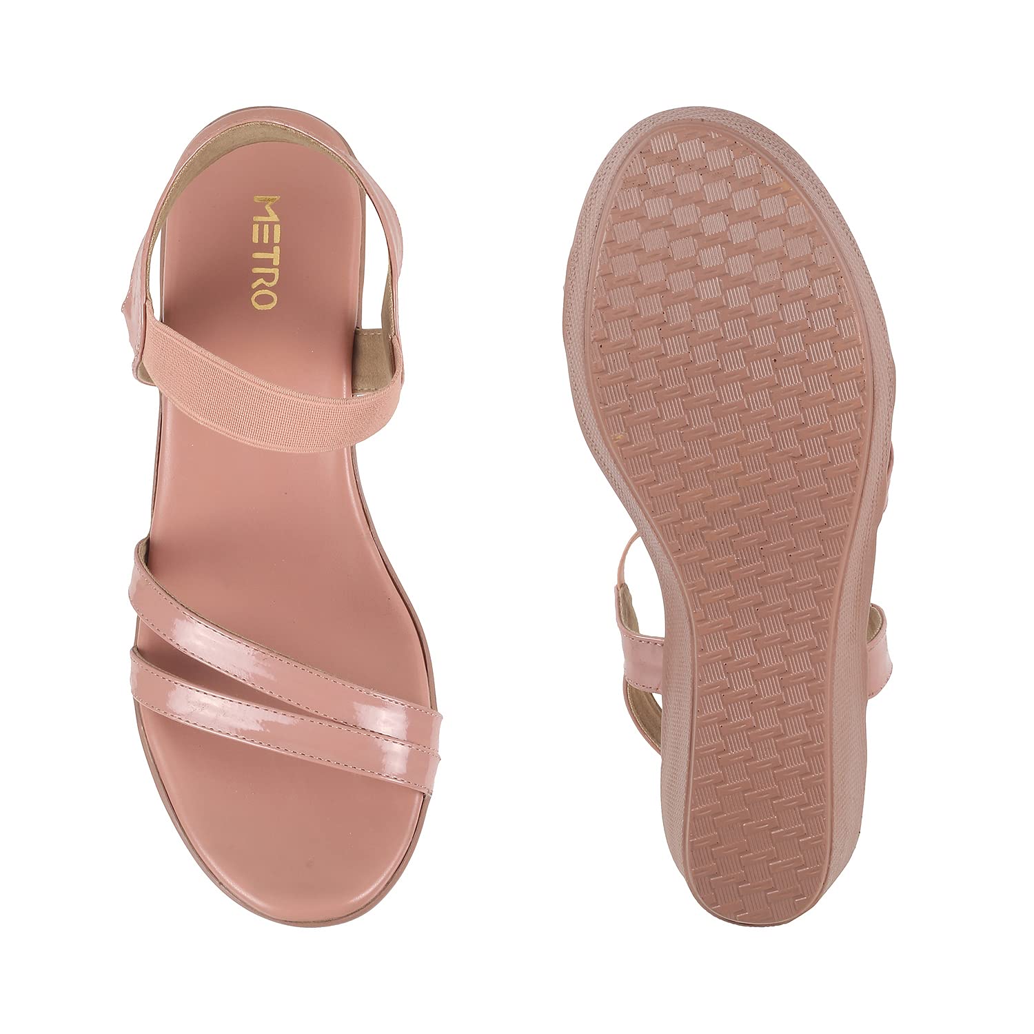 Metro Women Pink Wedge Heel Sandal - SaumyasStore