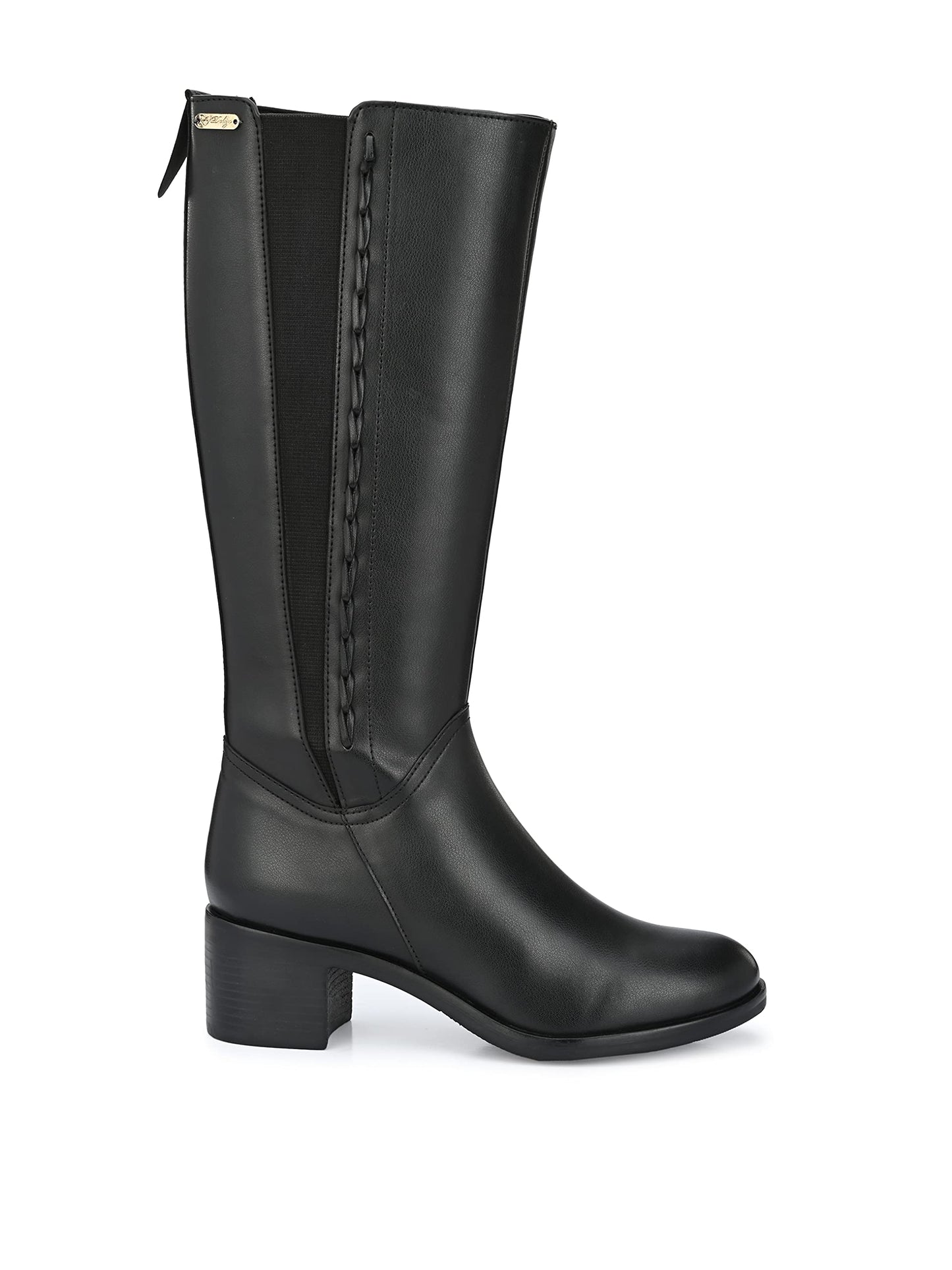 Delize Womens Tan/Black Knee Boots