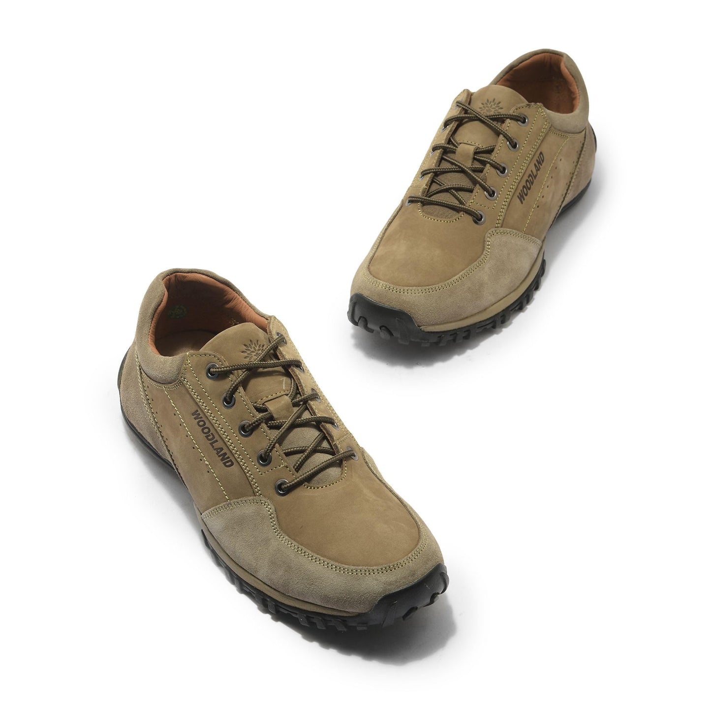 Woodland Men's Dubai Khaki Leather Sneaker (OGC 3491119)