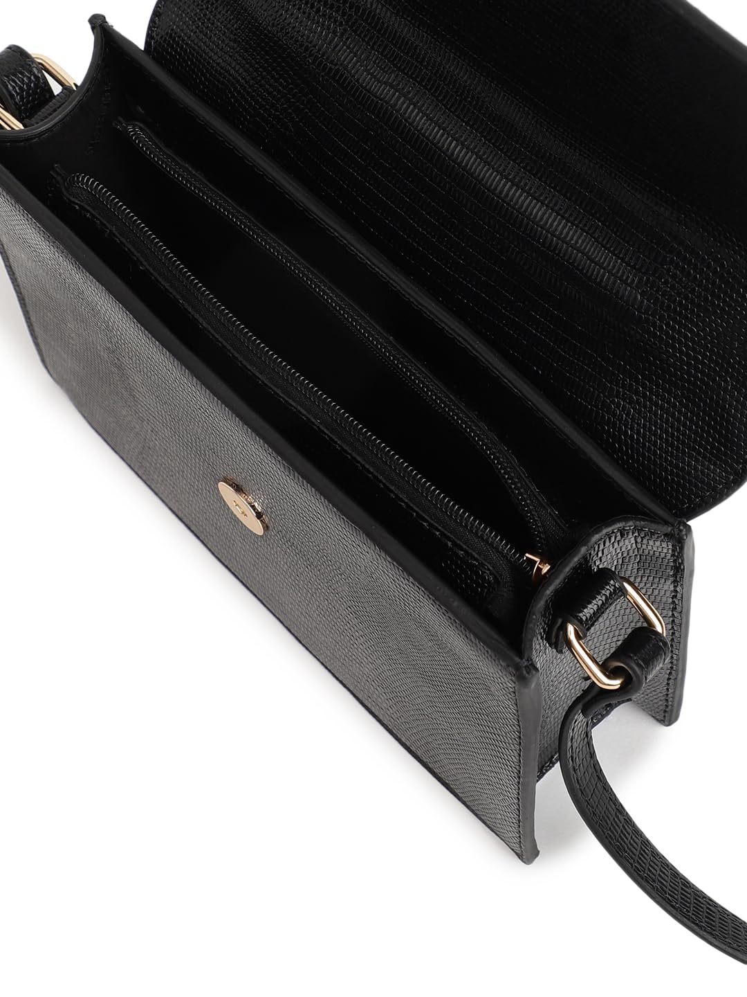 Fastrack Textured Sling Bag for Women, Girls and Ladies | Slings for Casual Carry | Made of Premium Faux Leather