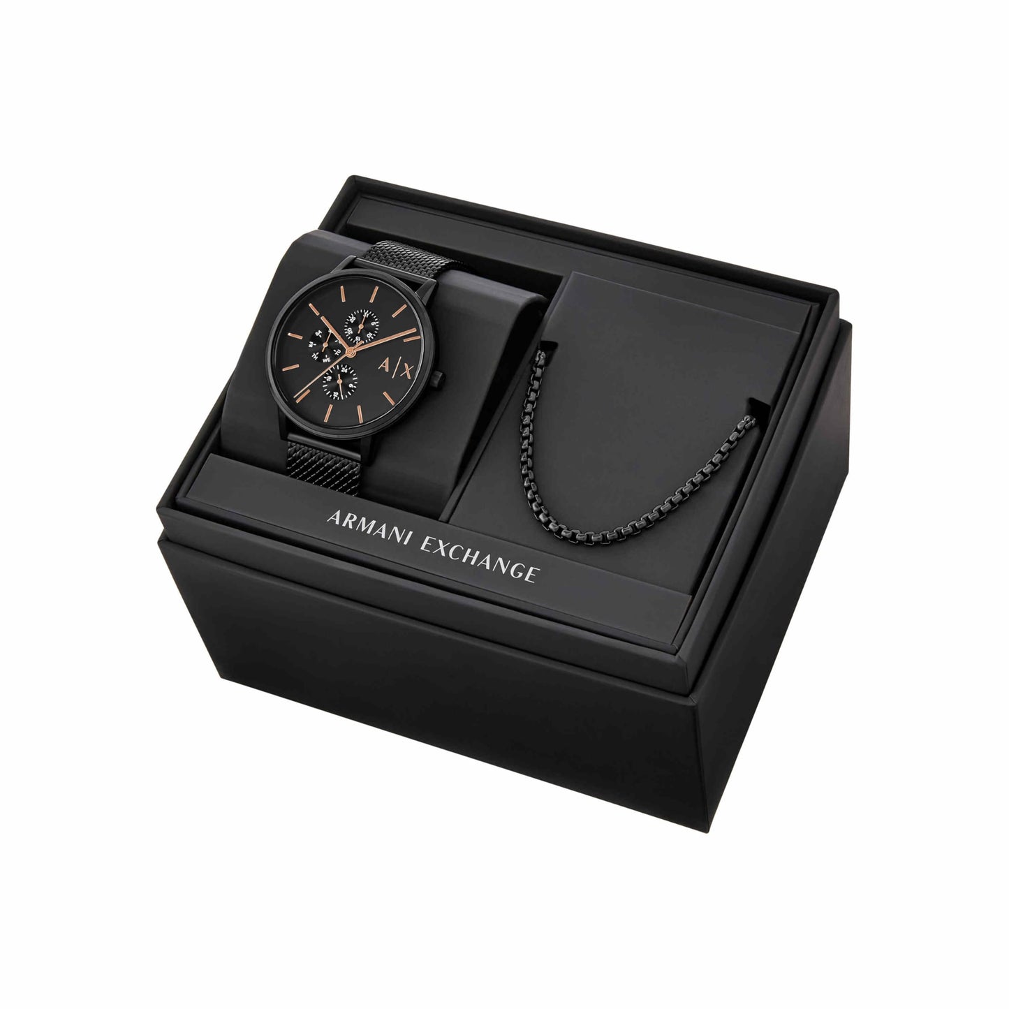 Armani Exchange Analog Black Dial Men's Watch-AX7162SET