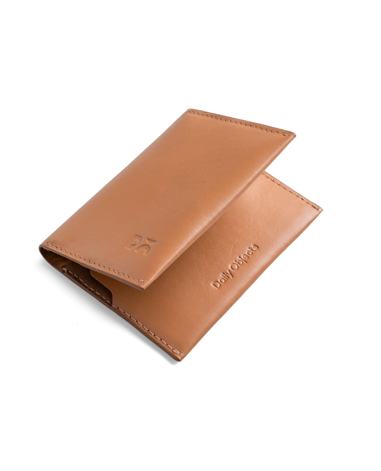 DailyObjects Tan Even Bi-Fold Card Wallet | Men | Premium Design | Full-Grain Leather | Gents Wallet Branded | Handcrafted | Guys| Card Holder | Dedicated Sleeve| 4 Card Slots| Dual-Tone Colourways