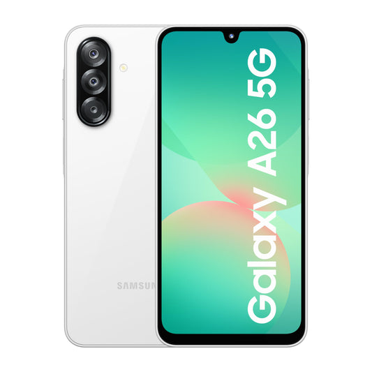 Samsung Galaxy A26 5G (Awesome White, 8GB, 256GB) | Awesome Intelligence: Circle to Search, Intelligent Editing | Awesome 50MP Triple Camera | IP67