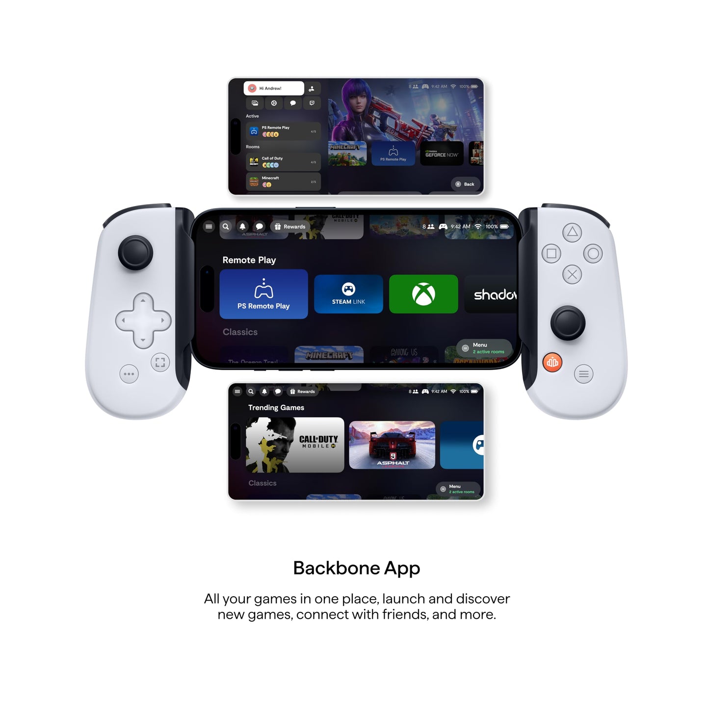 Backbone One Mobile Gaming Controller for iPhone (Lightning) - PlayStation Edition - 2nd Gen - Turn Your iPhone into a Gaming Console - Play Xbox, PlayStation & More (3 Months Apple Arcade Included)