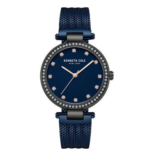 Kenneth Cole Quartz Analog Blue Dial Stainless Steel Strap Watch for Women
