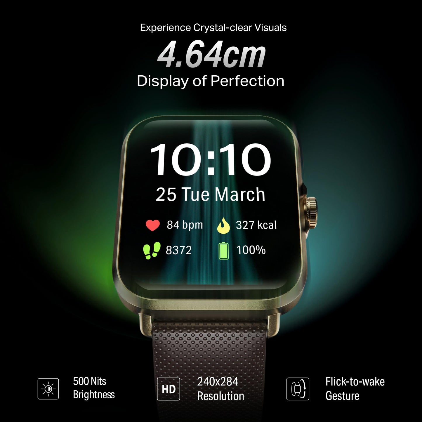 boAt New Launch Storm Infinity w/ 15 Days Extensive Battery Fueled by Huge 550mAh Battery, Fast Charge, 1.83”(4.65cm) HD Display, Functional Crown, BT Calling, Smart Watch for Men & Women (Brown)