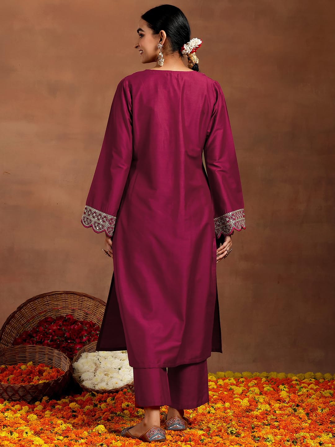 Libas Women's Silk Blend Kurta Sets (GS9900HXXL