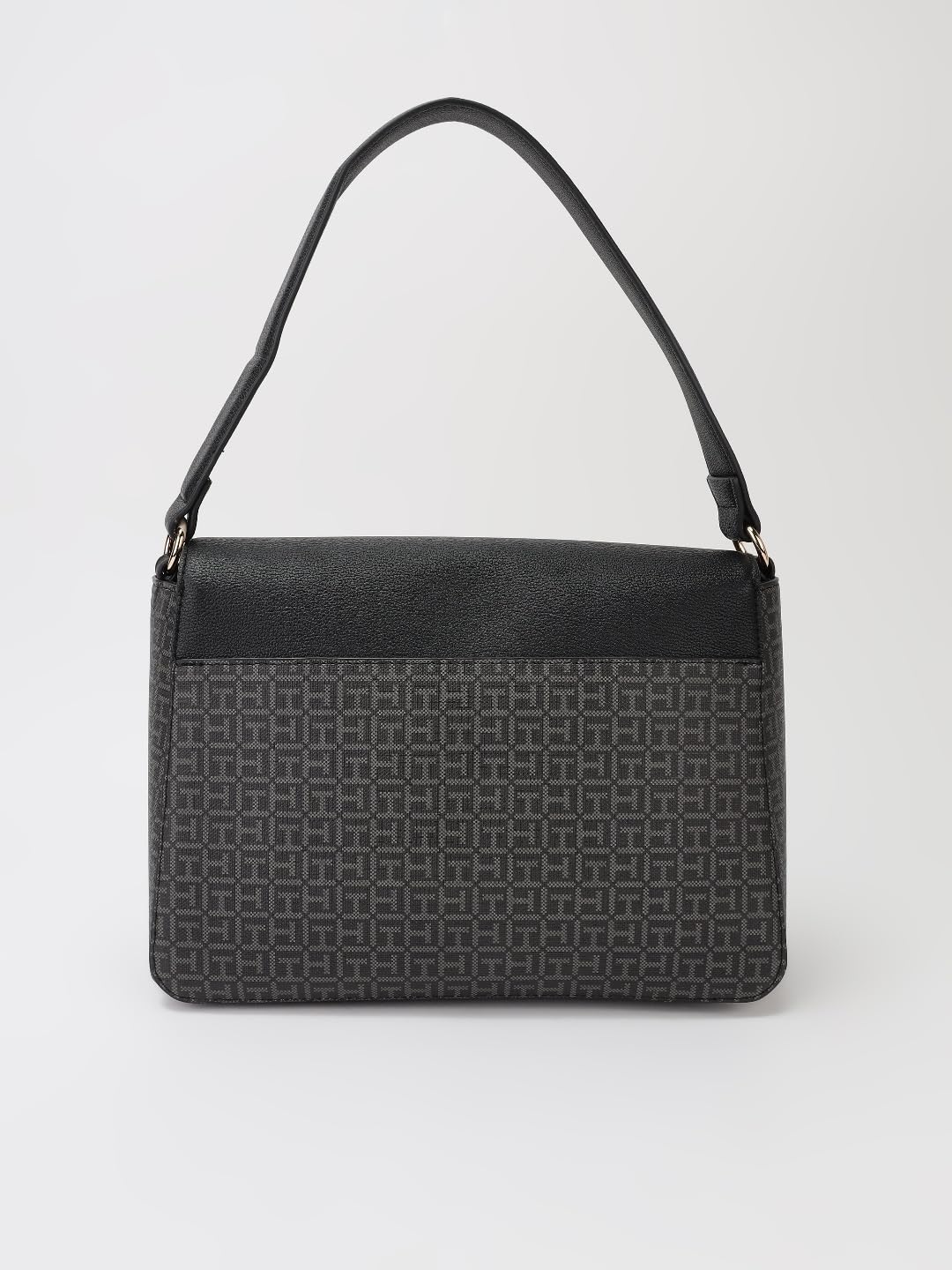 Tommy Hilfiger Logo Black Pvc Tote Bag