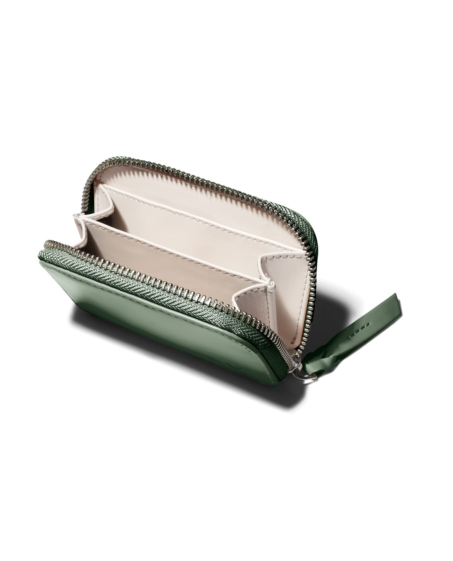 DailyObjects Sap Green Zipper Slim Card & Coin Wallet | Made with Vegan Leather Material | Carefully Handcrafted | Coin Pocket