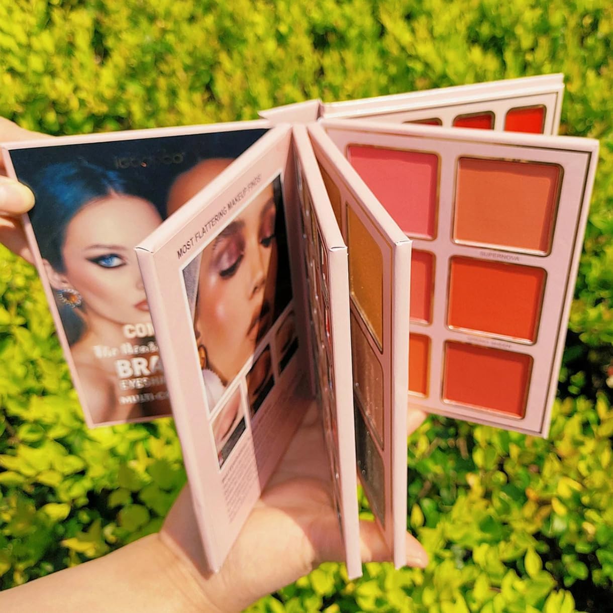 Winble 5-in-1 Foldable Makeup Palette | All-in-One Face, Eyes & Lips | Contour, Blush, Highlighter, Eyeshadow | Long-Lasting & Travel-Friendly | Multipurpose Makeup Book for All Skin Tones & Looks