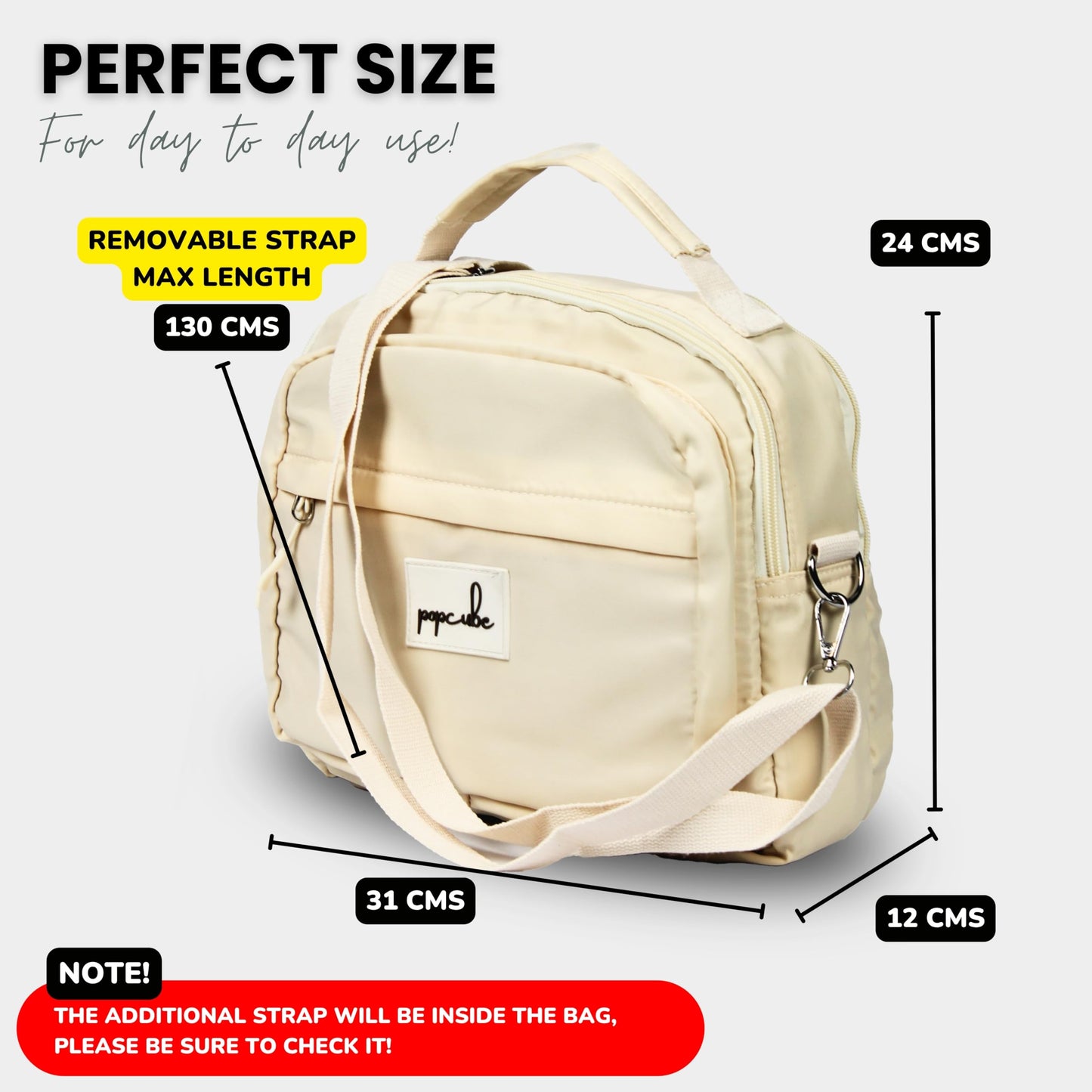 POPCUBE Women Big Crossbody Bag Waterproof Multi-layer Casual Satchel Bag Shoulder Bag Messenger Bag Travel Bag With Inner Padded Pocket & Adjustable Strap