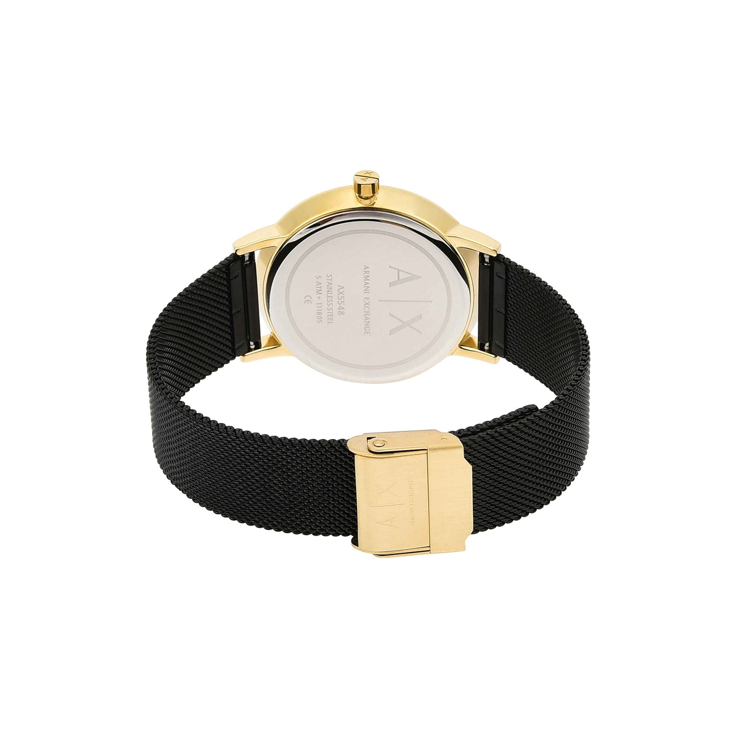 Armani Exchange Analog Black Dial Women's Watch-AX5548 Stainless Steel, Black Strap