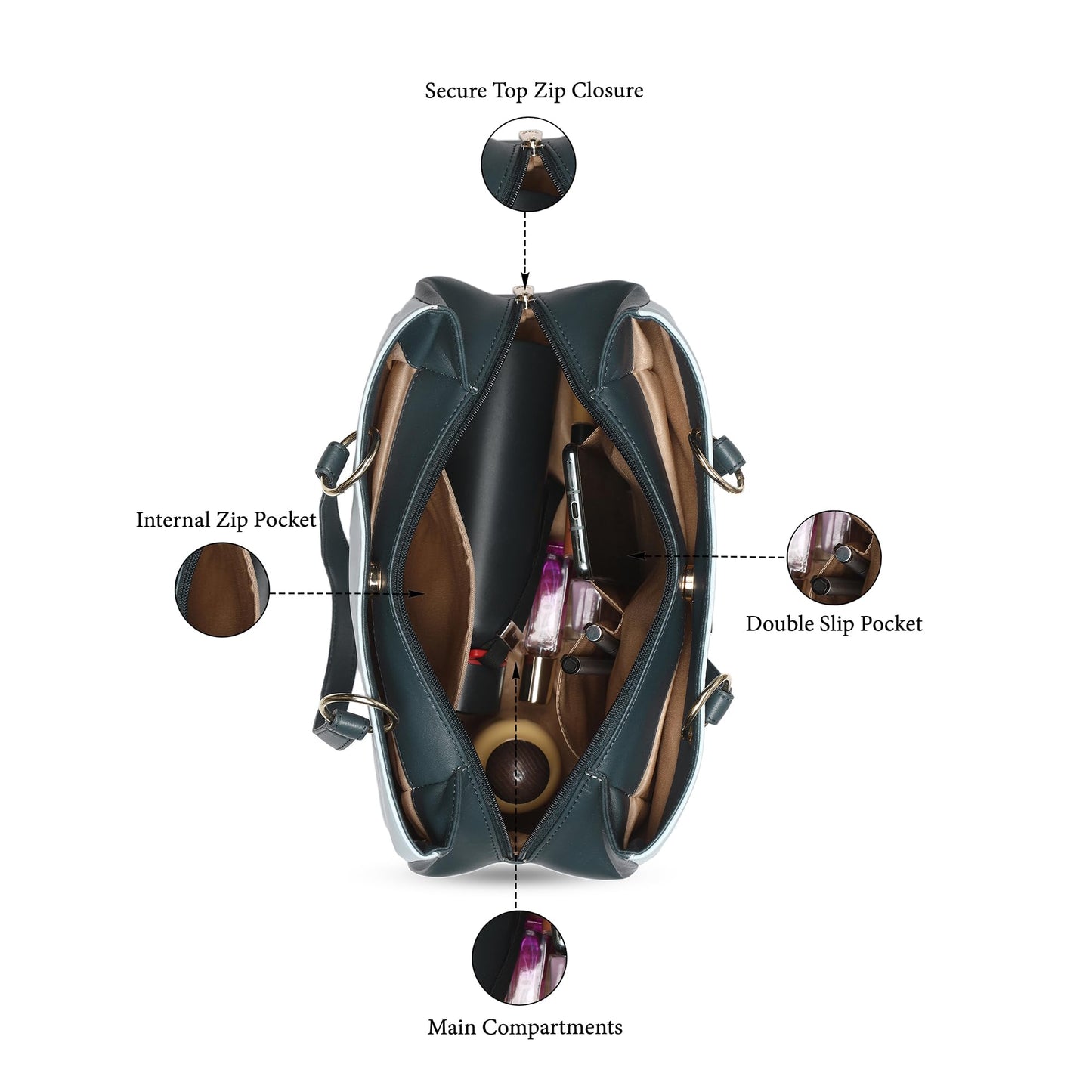 Caprese womens SERI S Small BLUE Satchel