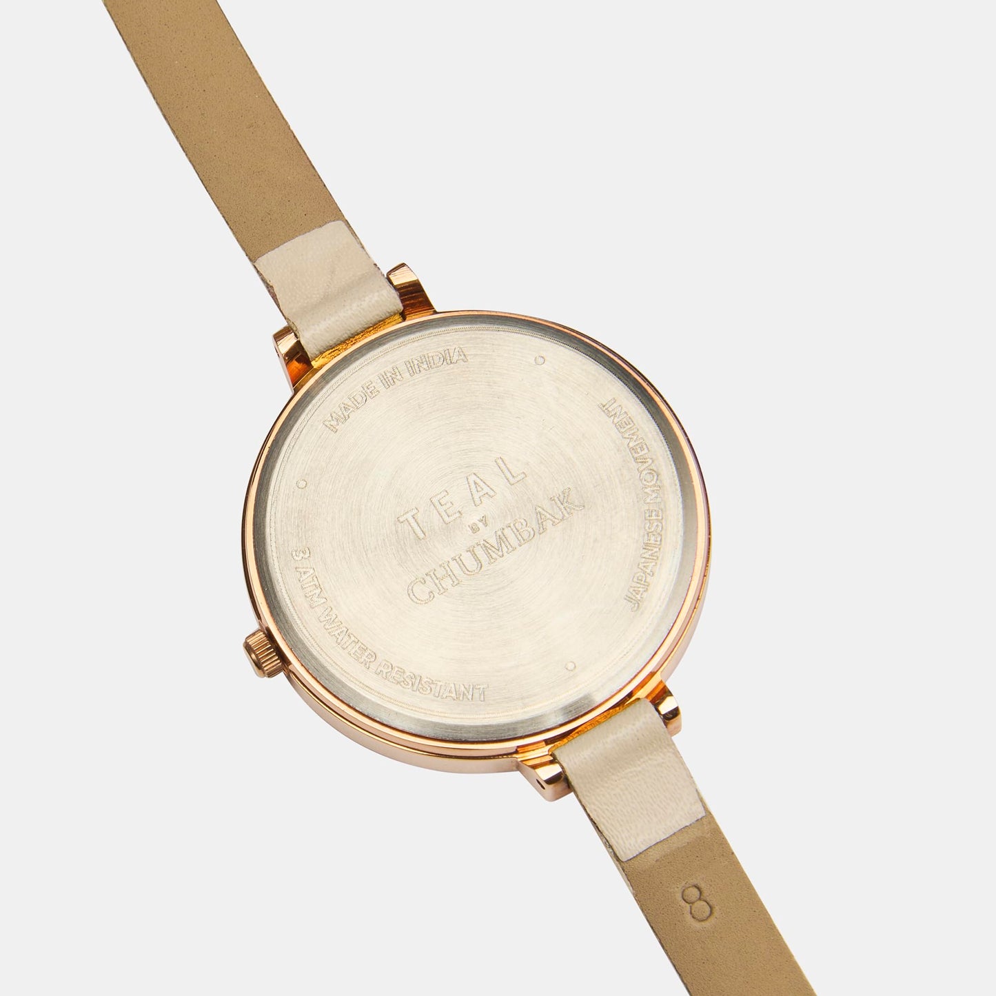 TEAL BY CHUMBAK ,Beach Afternoon Watch Ivory Wristwatch,Stylish Fashion Watch for Casual/Work,Gifts for Women/Girls/Ladies,Elegant Watches for Women