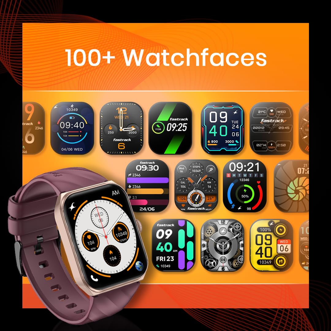 Fastrack Limitless X2 Smart Watch, 1.91" Ultravu with Rotating Crown, 60 Hz Refresh Rate, Advanced Chipset, Singlesync BT Calling, 100+ Sports Mode & Smartwatch Faces, IP68, Teal