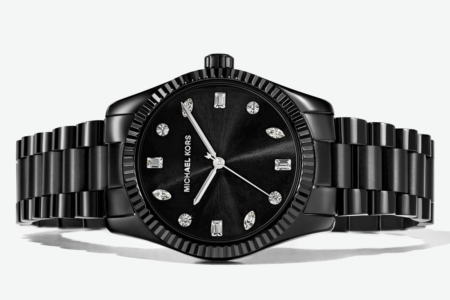 Michael Kors Stainless Steel Analog Black Dial Women Watch-Mk7442, Black Band