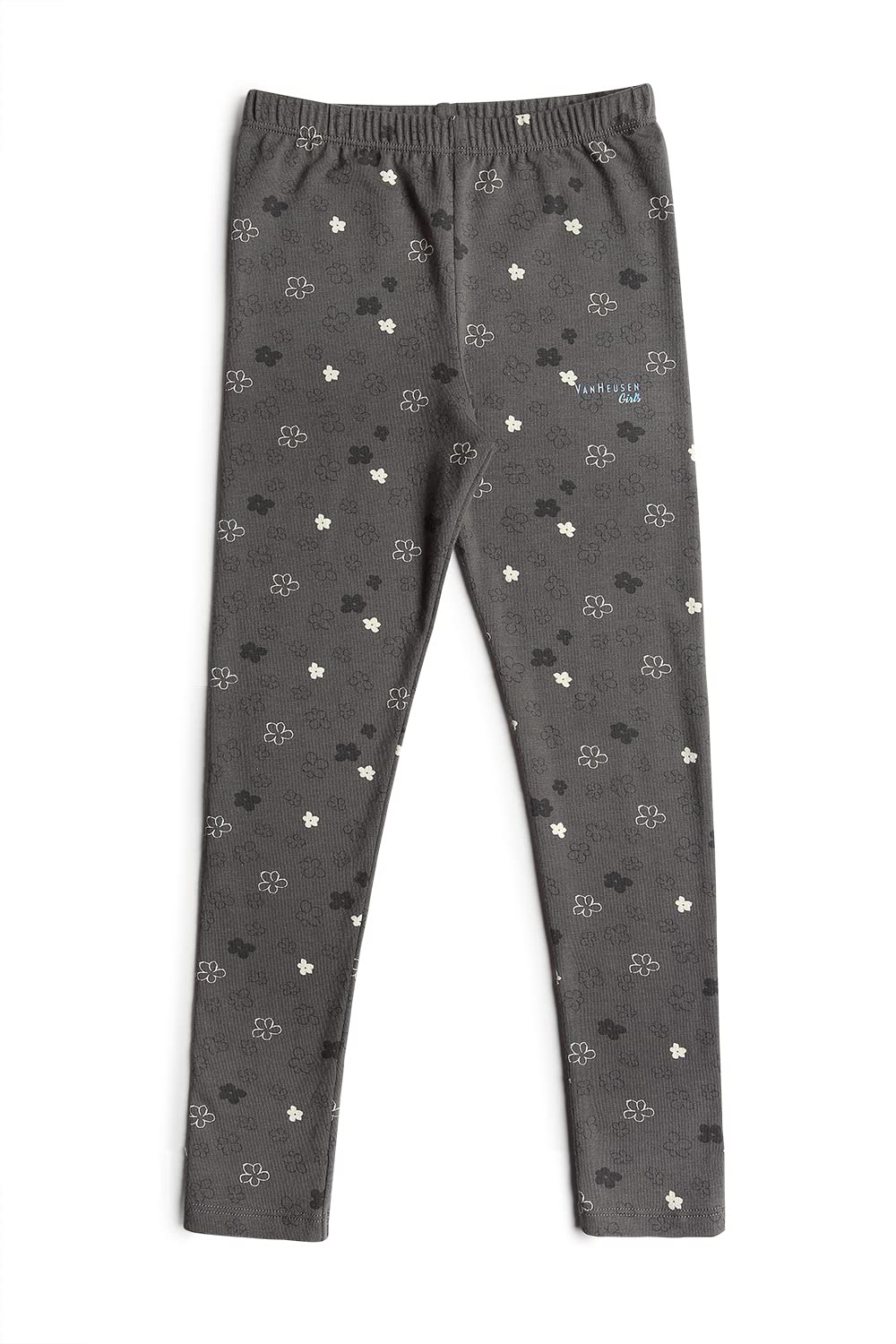 Van Heusen Girls Leggings - Power Plus Cotton Spandex - Power Plus, Allover Print, Super Soft_56302_December Bloom AOP_7-8 Years