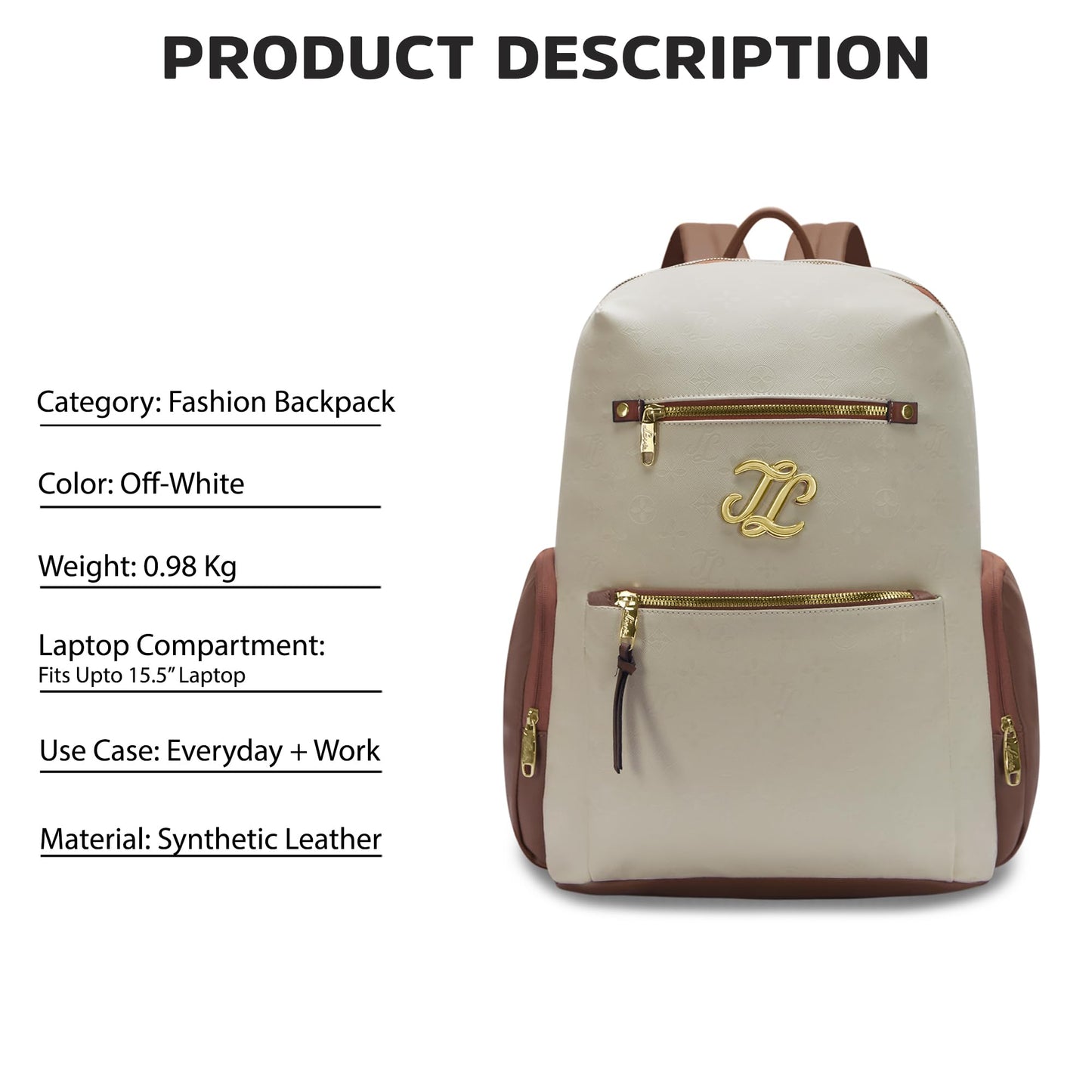 Lavie Signature Women's Colourblock Butte 21L Fashion Backpack for Women | Fits Upto 15.5 Inch Laptop | Fashion Backpack for Work | Ladies purse | Stylish Shoulder Bag | Gift for Women