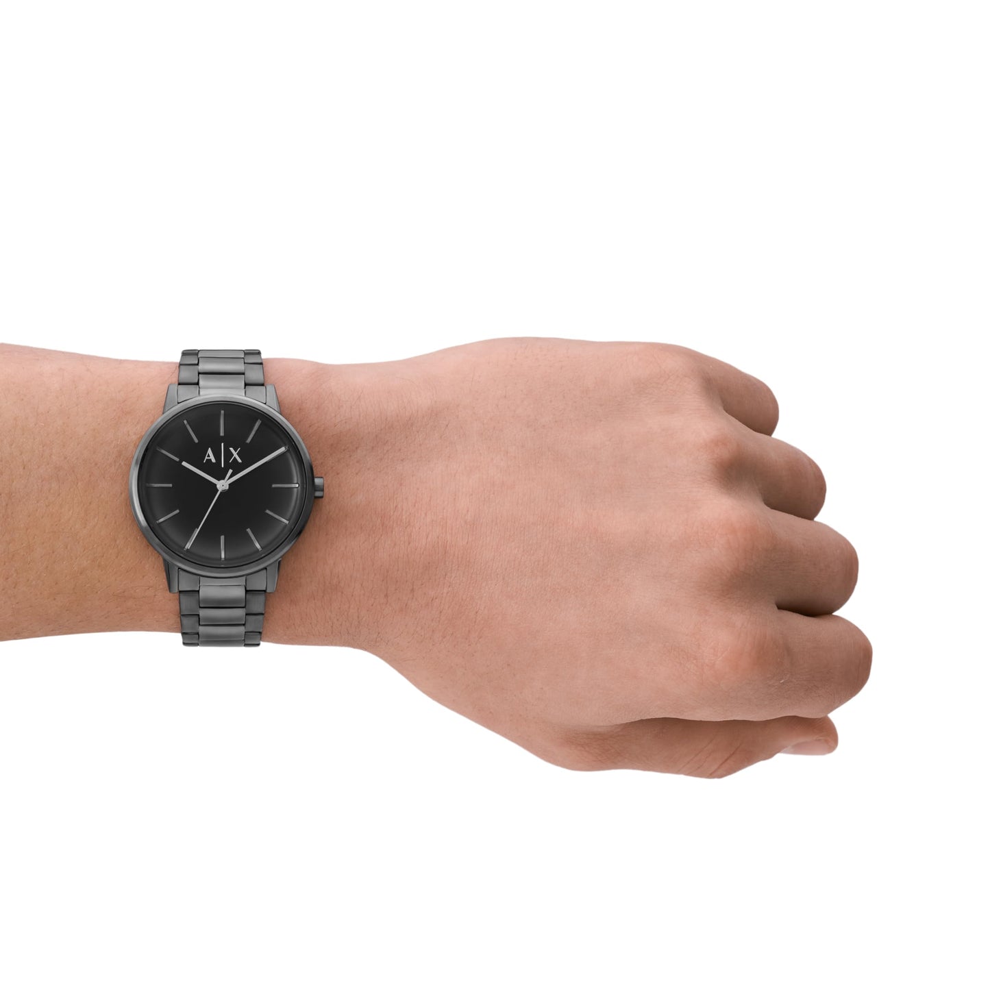 Armani Exchange Stainless Steel Analog Black Dial Men's Watch-Ax2761, Band Color:Black