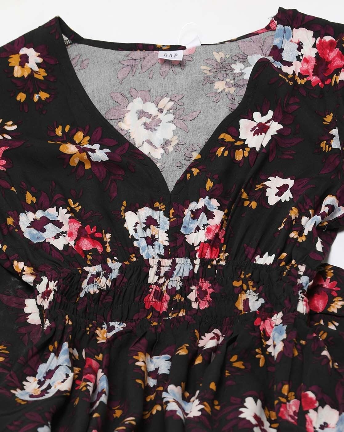 GAP Women's Rayon Classic Midi Casual Dress