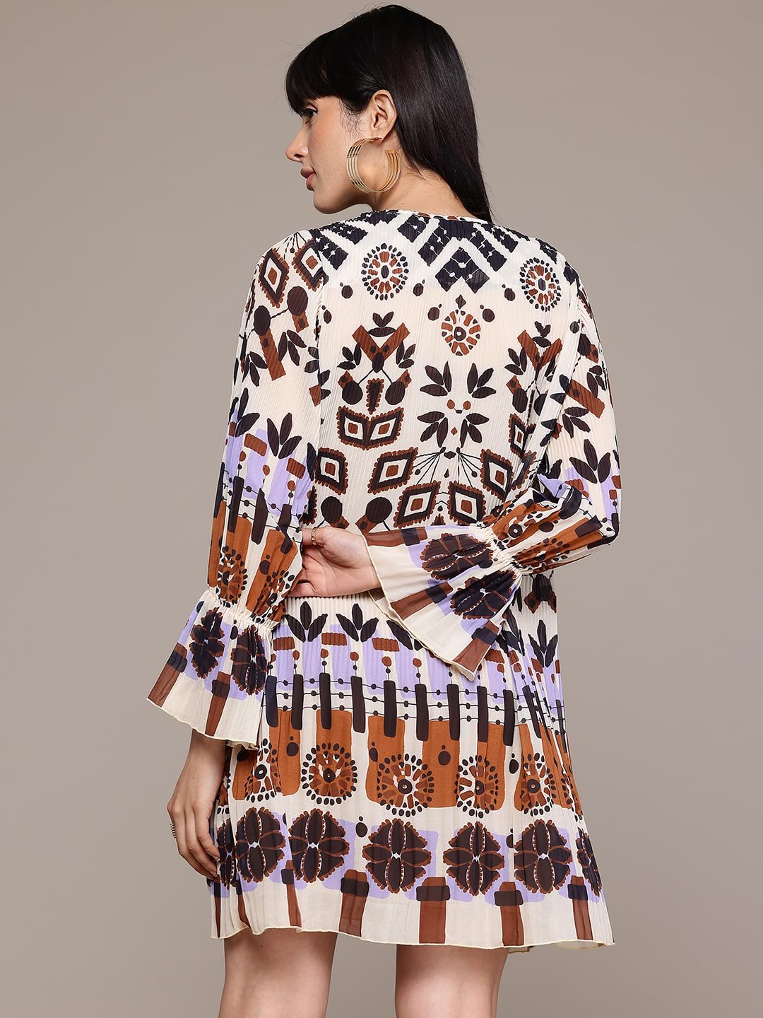 Label RITU KUMAR Ecru Norah Short Dress with Camisole