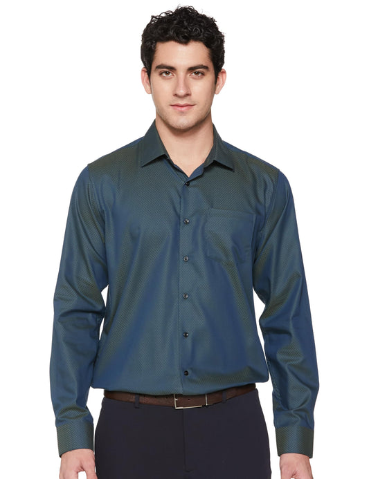 Van Heusen Men's Slim Fit Shirt (VHSFCSLB587580_Teal