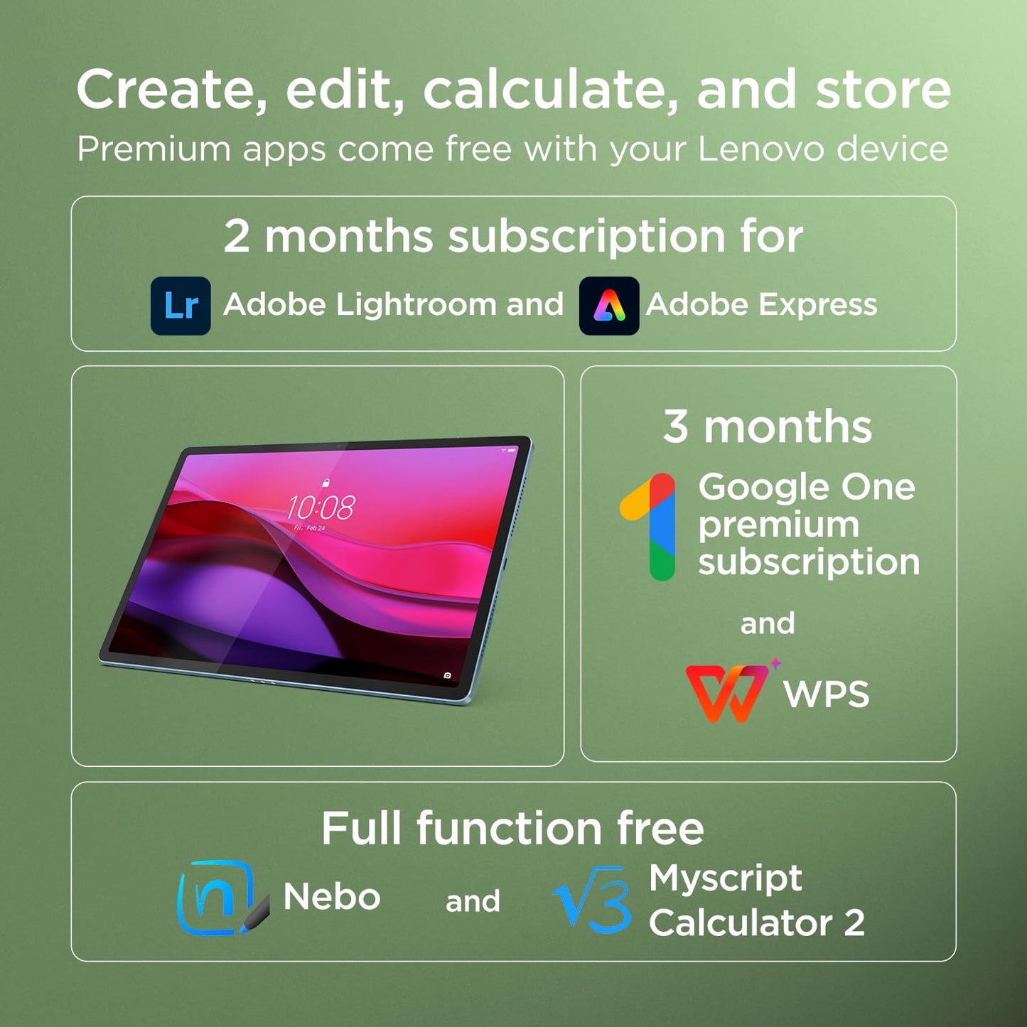 Lenovo Yoga Tab Plus Smartchoice AI Tablet with Pen + Keyboard |12.7" Display, 3K Resolution, 144 Hz|16GB RAM, 512GB ROM|Snapdragon 8 Gen 3|10200 mAh|6 Speakers|USB 3.0 with DP-Out|1Year ADP Free|Teal