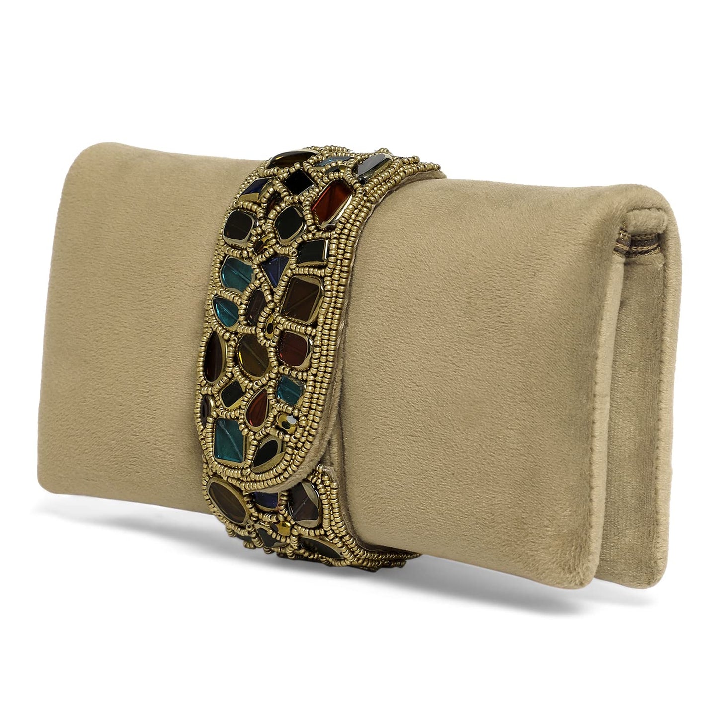 Peora Brown Clutch Purses for Women Handmade Evening Sling Handbag Stylish Bridal Fashion Clutch Bag for Girls (C118BR)