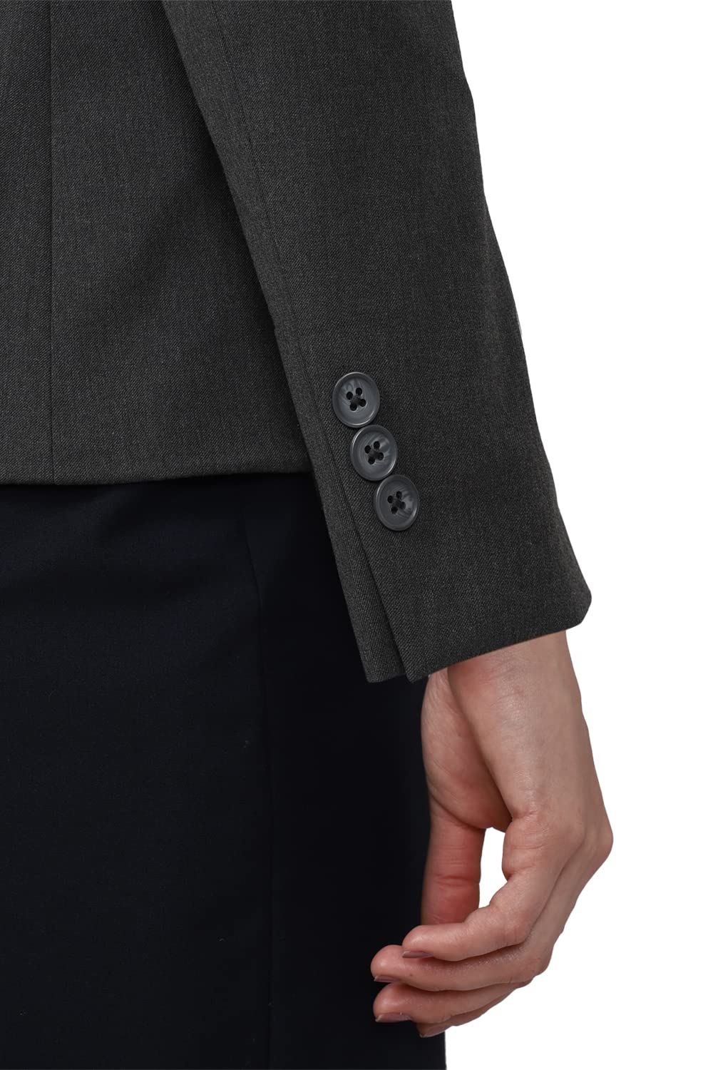 Van Heusen Women's Blazer,Full Sleeves Regular (VWBZCRGB232672_Grey_M)