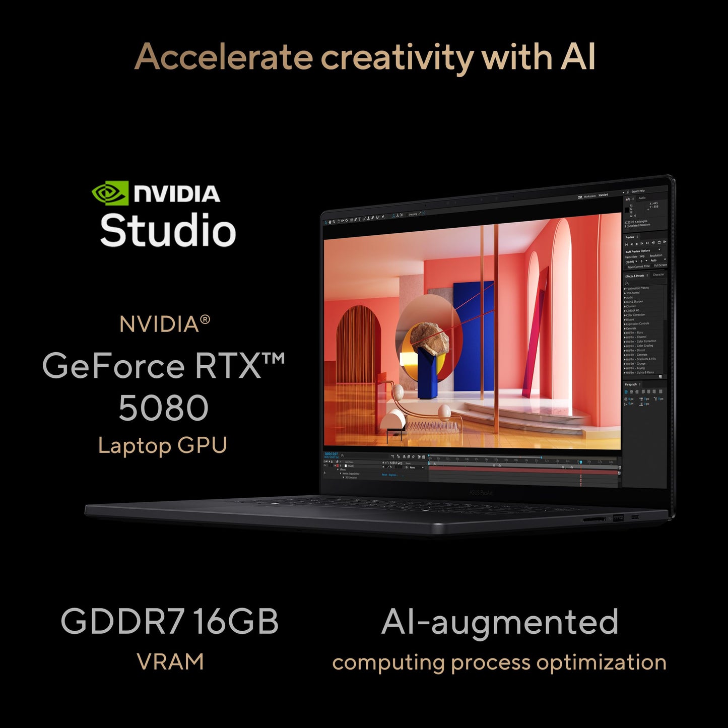 ASUS ProArt P16 OLED (2025), AMD Ryzen AI 9 HX 370, RTX 5080-16GB,64GB RAM, 2TB SSD, 16"/40.64cm Touchscreen, 4K, 120Hz,Windows 11,M365 Basic (1Year)*/Office 2024, Nano Black, 1.95Kg,H7606WW-SE023WS