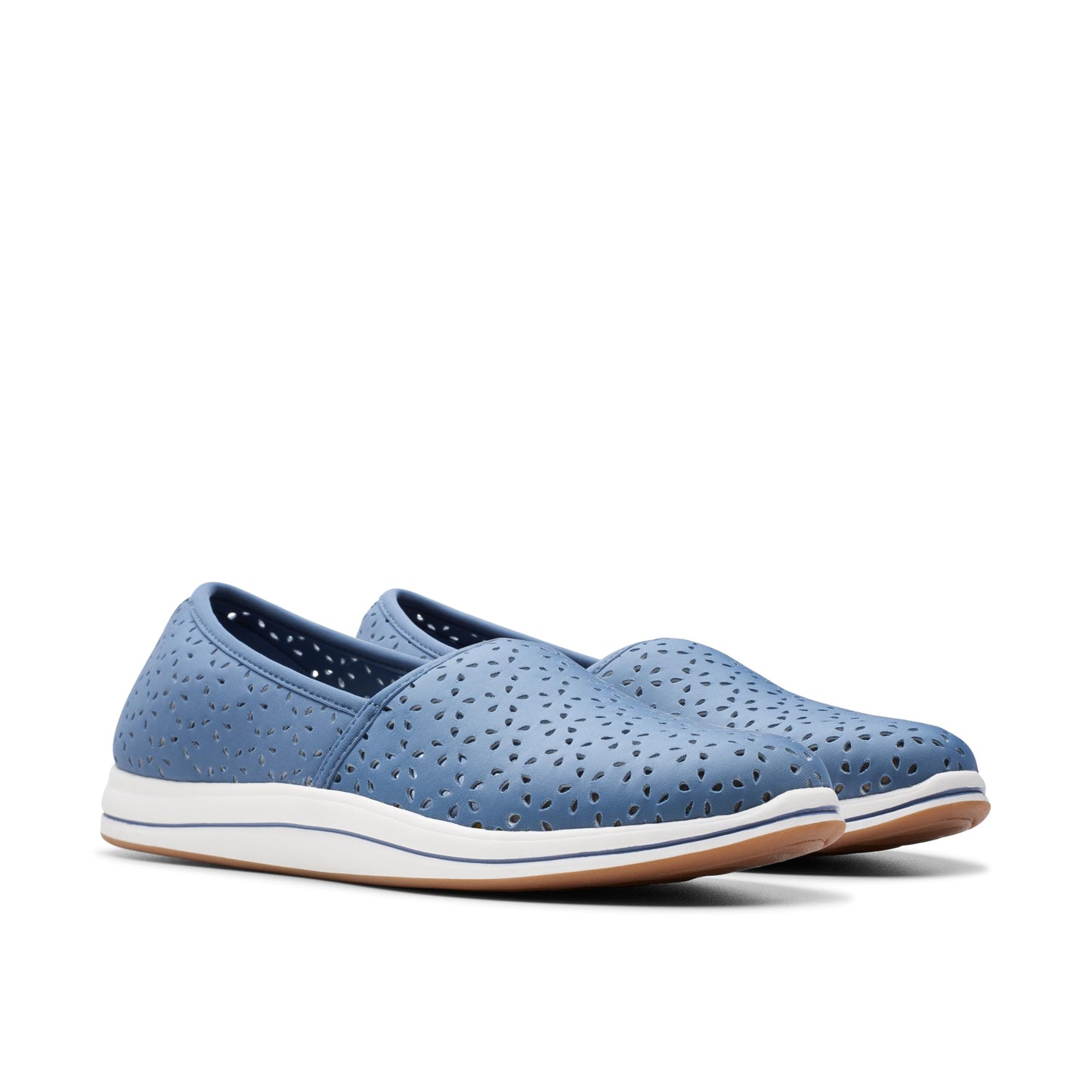 Clarks Women's Breeze Emily Loafers, Blue Textile, 7