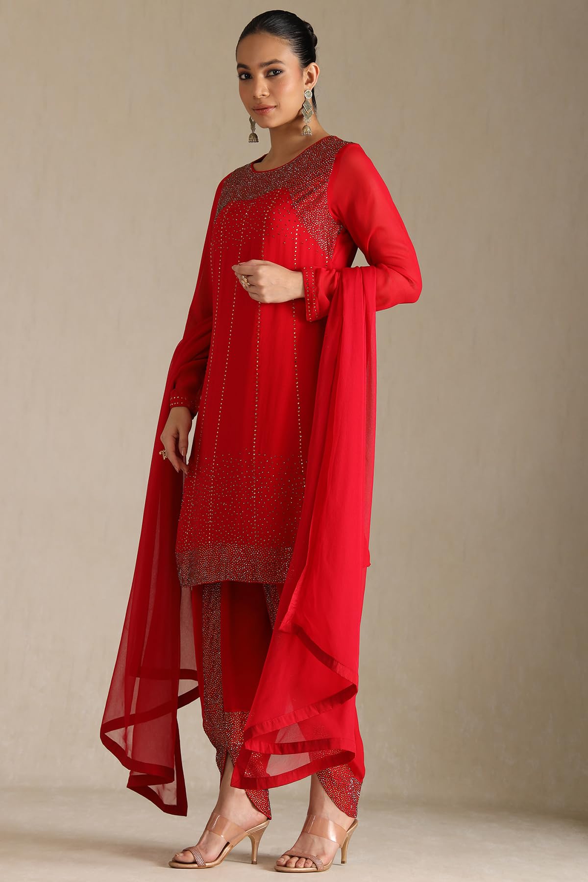 Soch Womens Georgette Suit Set With Stone Work