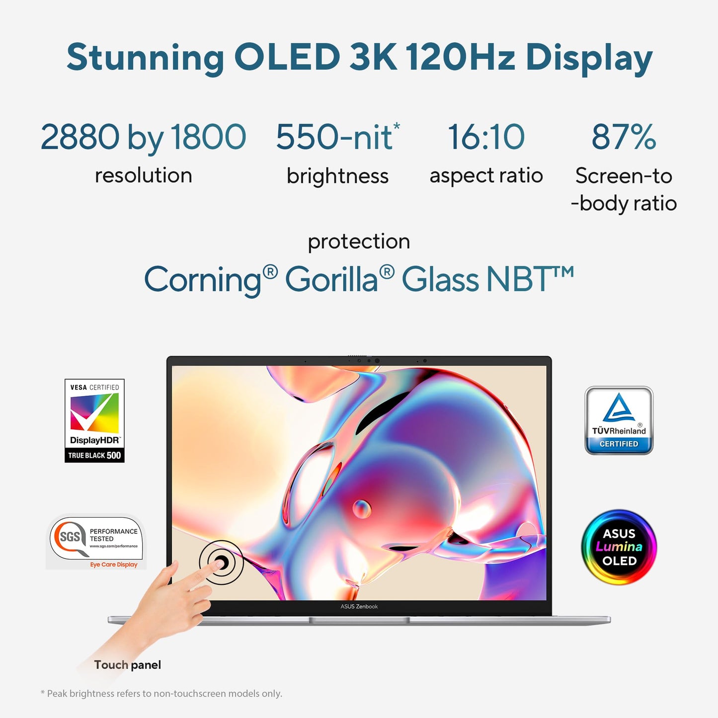 ASUS Zenbook 14,Intel Core Ultra 5 (Series 2),Thin & Light(Intel Arc iGPU/16GB/1TB/3K OLED Touch screen/14/120Hz/Windows 11/M365 Basic (1Year)*/Office Home 2024/Foggy Silver/1.28 kg) UX3405CA-PZ345WS