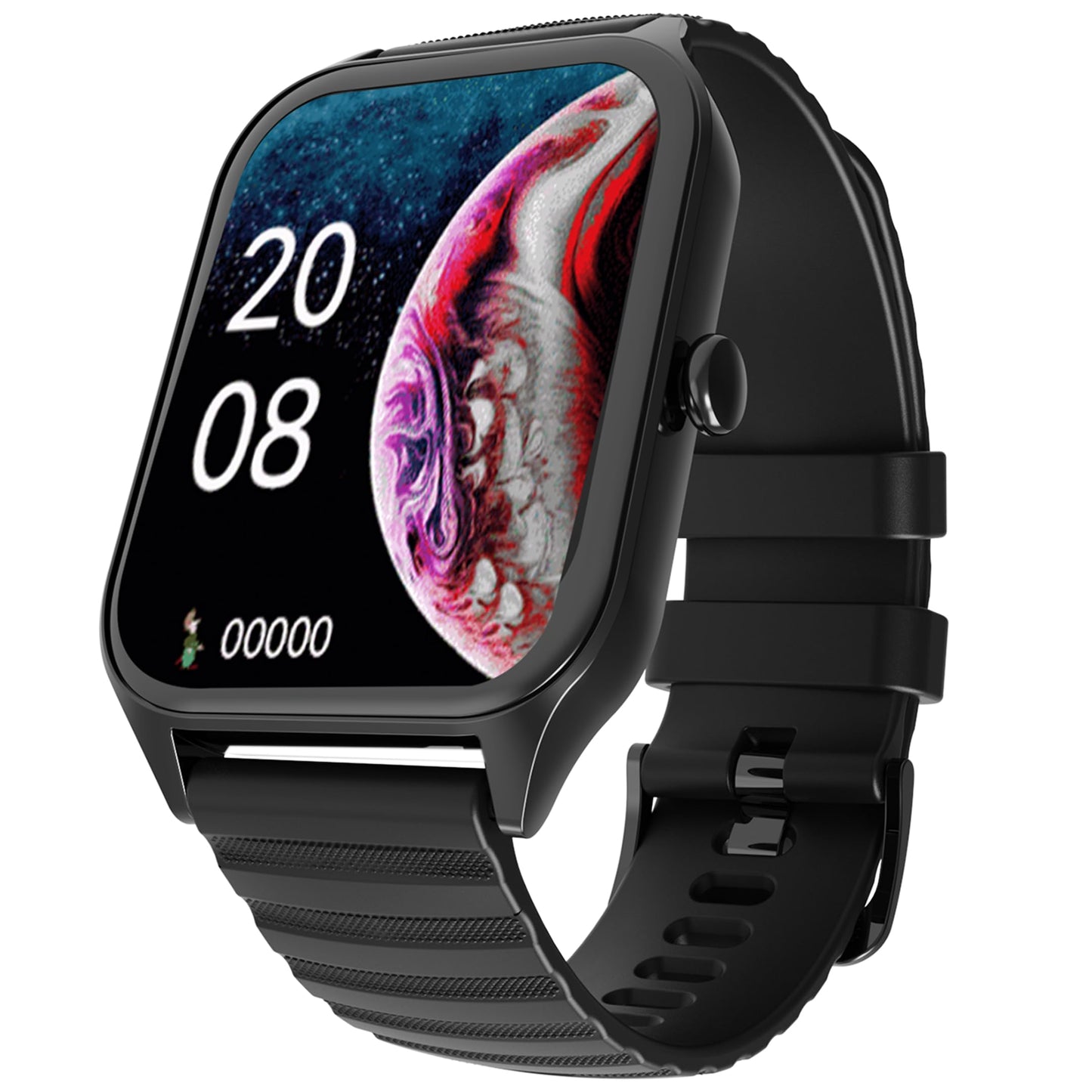 HAMMER Stroke 1.96" Calling Smart Watch with Strong Metallic Body, in Built Games, 100+ Sports Modes, Customized Watchfaces (Black)