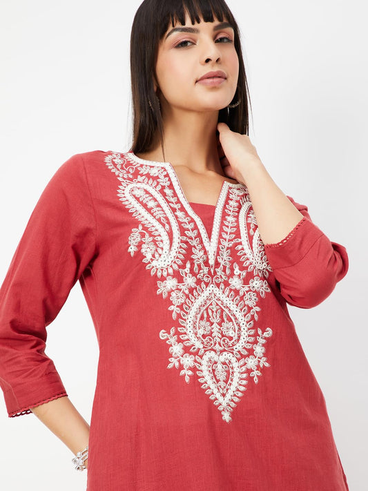 Max Women's Cotton Blend Kurta Set