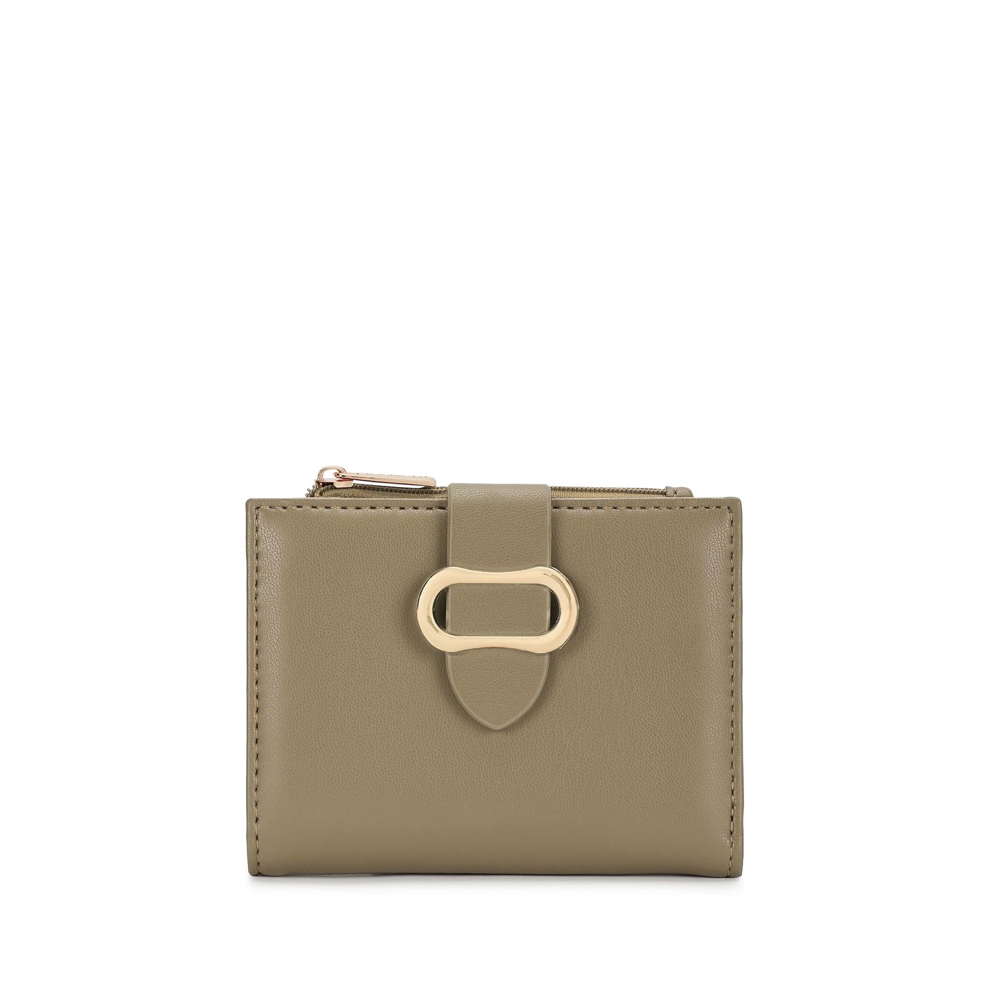 Fastrack Women's Buckle Flap Two-Fold Wallet | Multiple Card Slots, Cash Slots, Zip Coin Pocket, Buckle Design Flap | Stylish & Secure | 6 Months Warranty