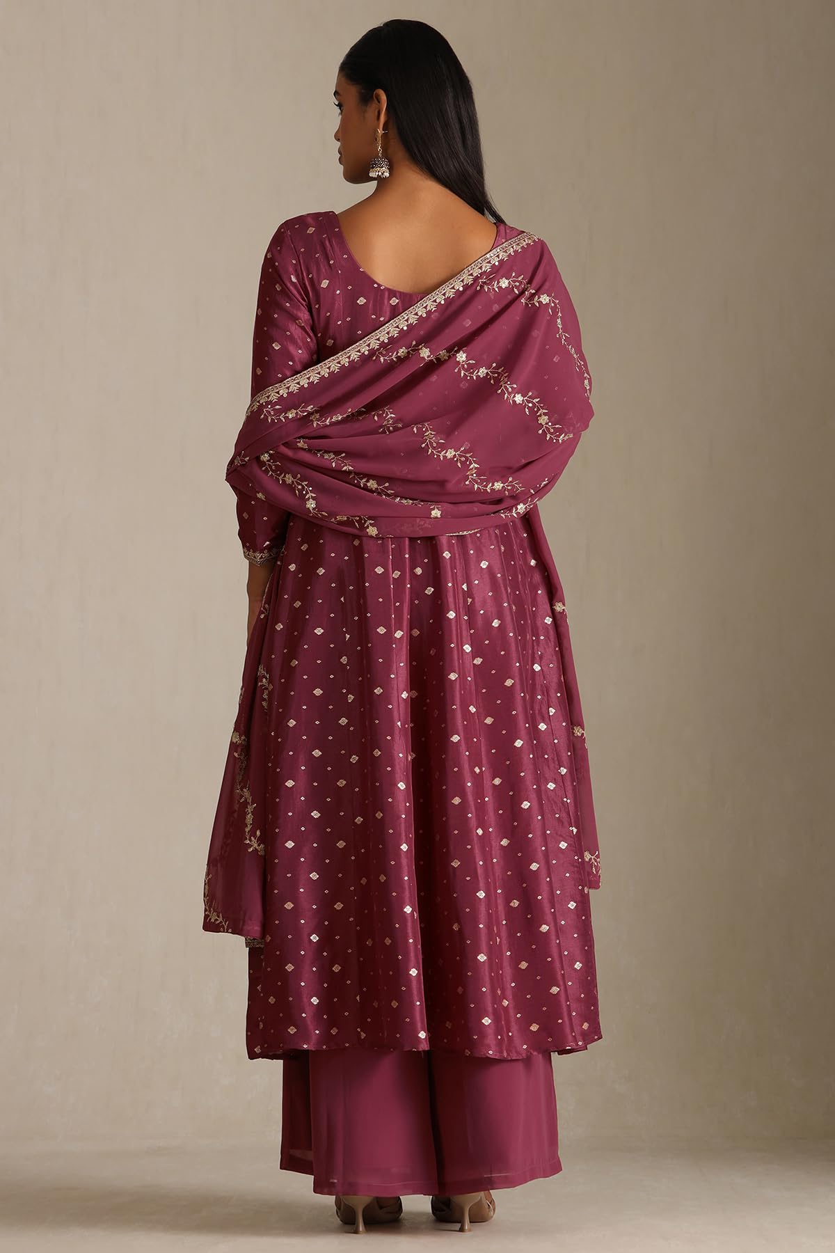 Soch Womens Dola Silk Zari Woven Suit Set With Zari