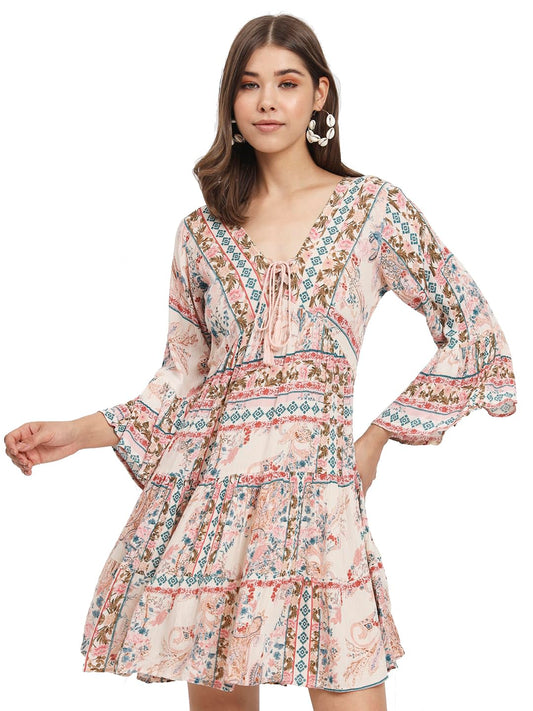 veldress21 Women Dress Short Stylish Casual Party Summer Dress Trendy Collage Regular,Office Collage Wear Multicolor for Girls (XL)