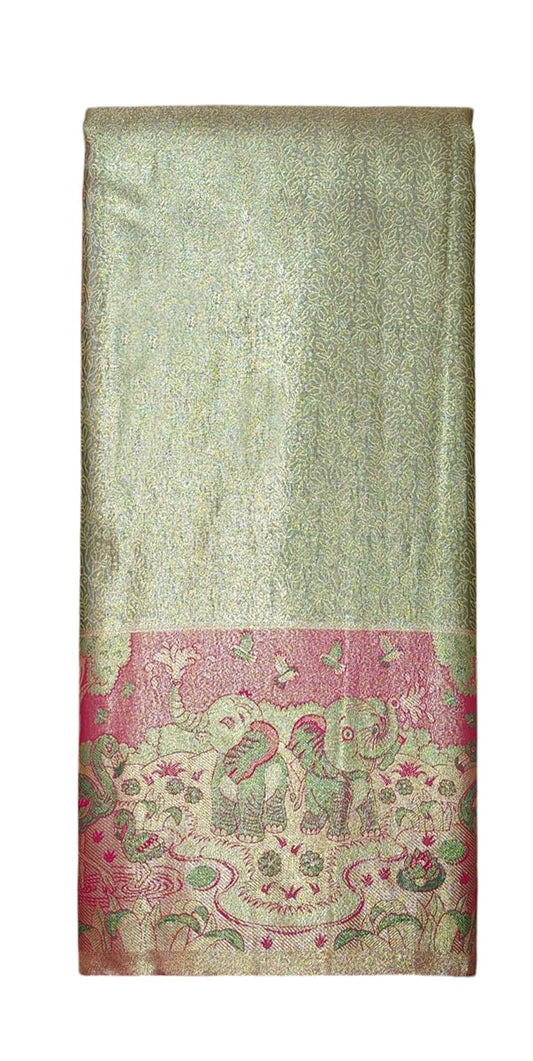 VFCollections Women's Kanchipuram Silk Pure Pattu Sarees With Blouse (VFC178-1)